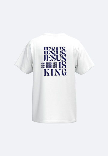 Jesus is King Unisex Tee White